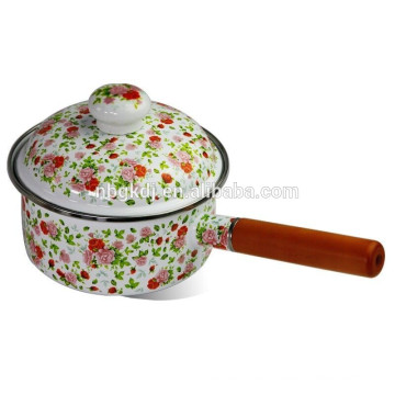 enamel strait sauce pan with full coating enamel